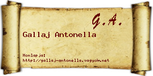 Gallaj Antonella névjegykártya